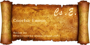 Csorba Emese névjegykártya
